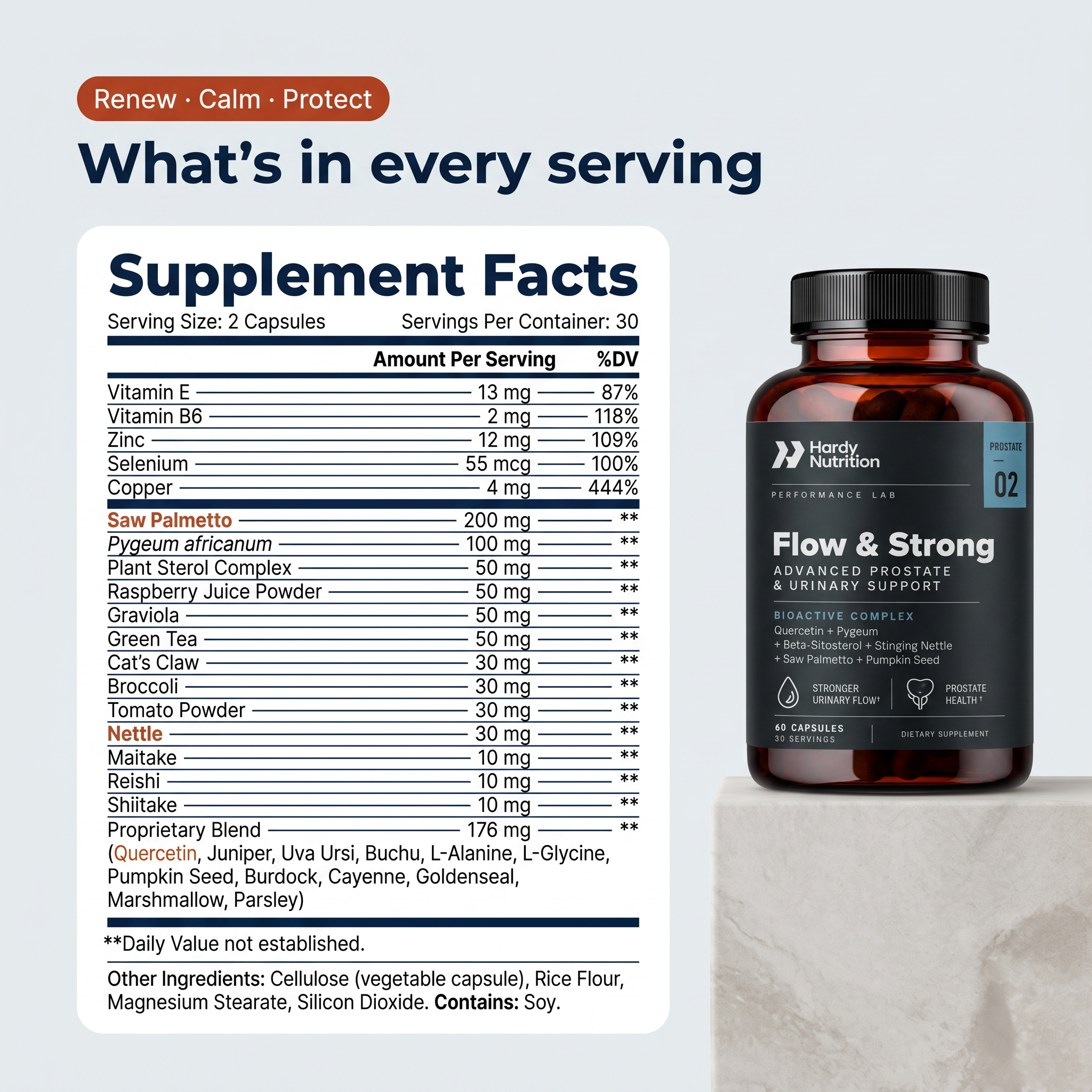 Flow & Strong Supplement Facts